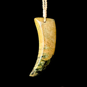 Rei Niho - Marsden Flower Jade Whale Tooth Pendant