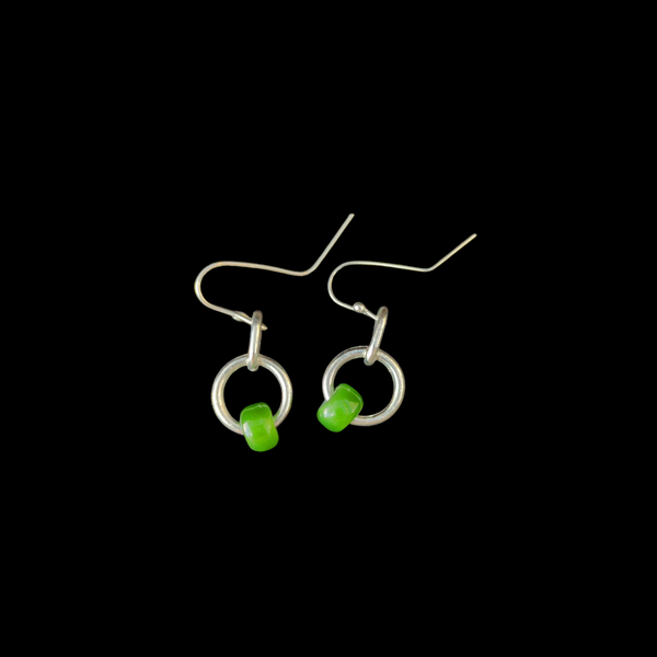 Marsden Kahurangi Pounamu Earrings-Sterling Silver