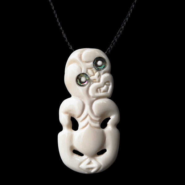 Natural Green Nephrite Jade Maori Hei Tiki Pendant Necklace New Zealand Art  -G026197 - 3JADE wholesale of jade carvings, jewelry, collectables, prayer  beads