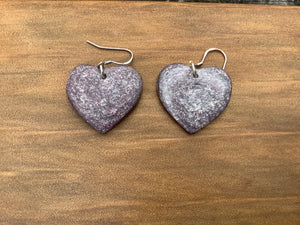 Aroha Stone Large Heart Shaped Mau Taringa Pendant Earrings