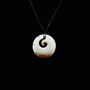 Koru - Contemporary Bone Spiral Pendant