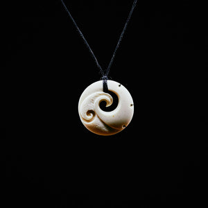 Koru - Contemporary Bone Spiral Pendant