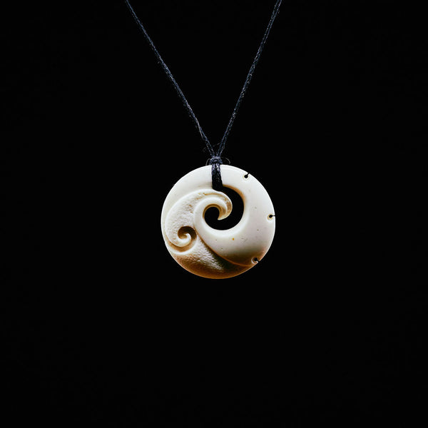 Koru - Contemporary Bone Spiral Pendant