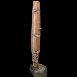 Wheku Black Maire Pūtōrino - Carved Face Native Timber Flute