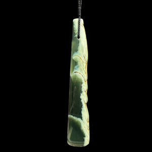 White Flower Inanga Toki Adze - Organic Cut Pendant