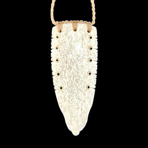Whale Bone Rei Patu - Notched Pendant