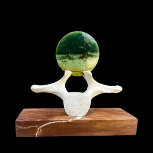 Raukaraka Pounamu Porohita – Polierte skulpturale Marsden Picture Jade Disk