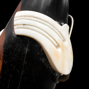 Signature Kera Wera Hei Tiki - Whale Bone & Antique Ebony Sculpture