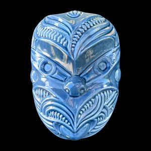 Wheku Körero - Denim Blue Hei Tiki Mask