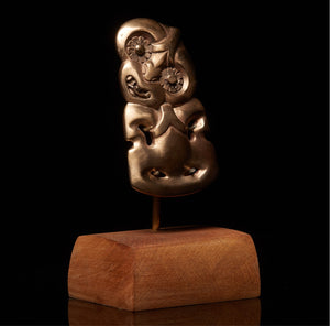 Limited Edition #8 Maori Bronze Sculptural Hei Tiki