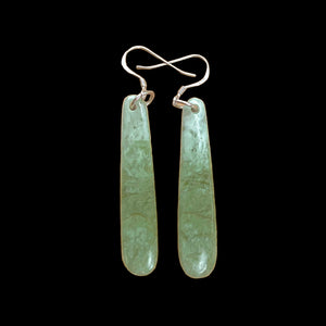 Inanga Pounamu Mau Taringa Earrings - Greenstone Earrings